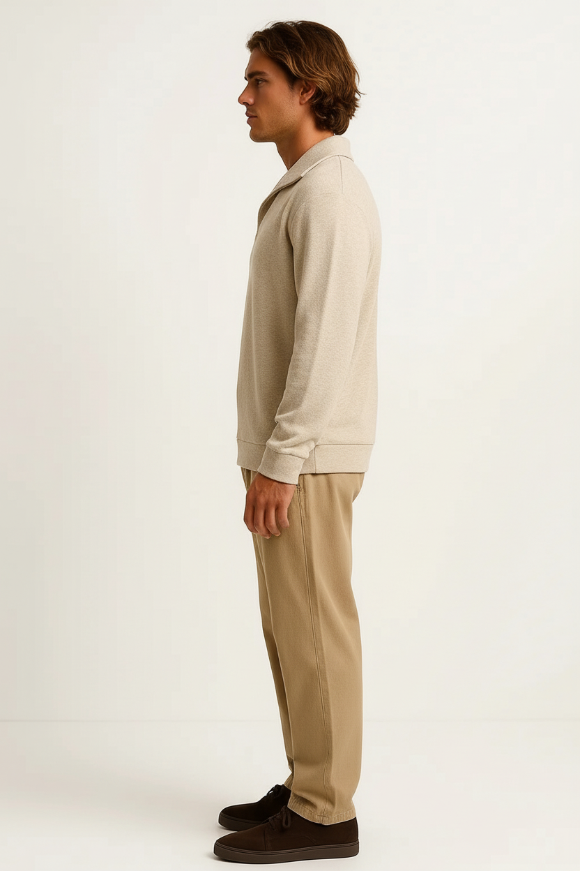 Zurich Winter Knit Polo – Herren Langarmshirt