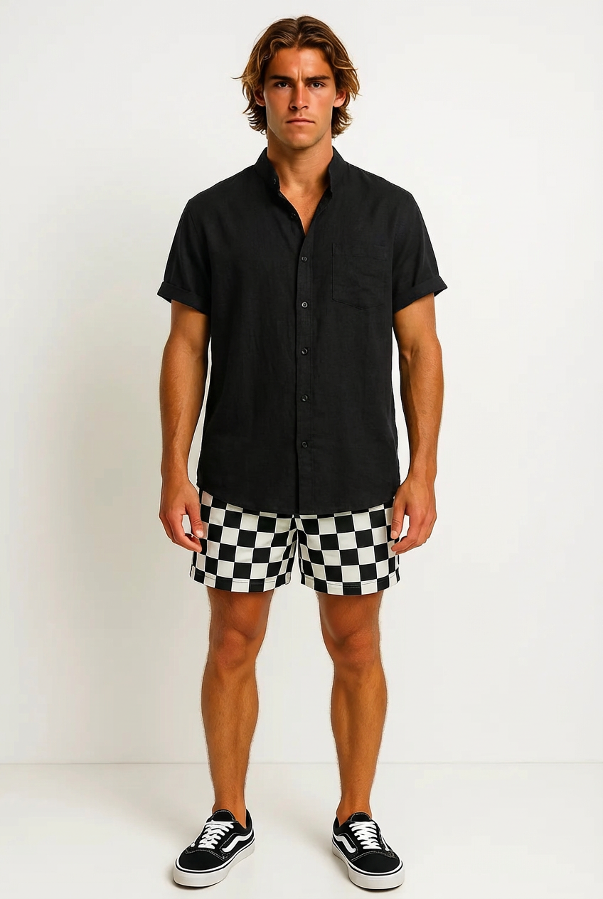 Nice Linen Breeze Shirt – Herren Kurzarmhemd