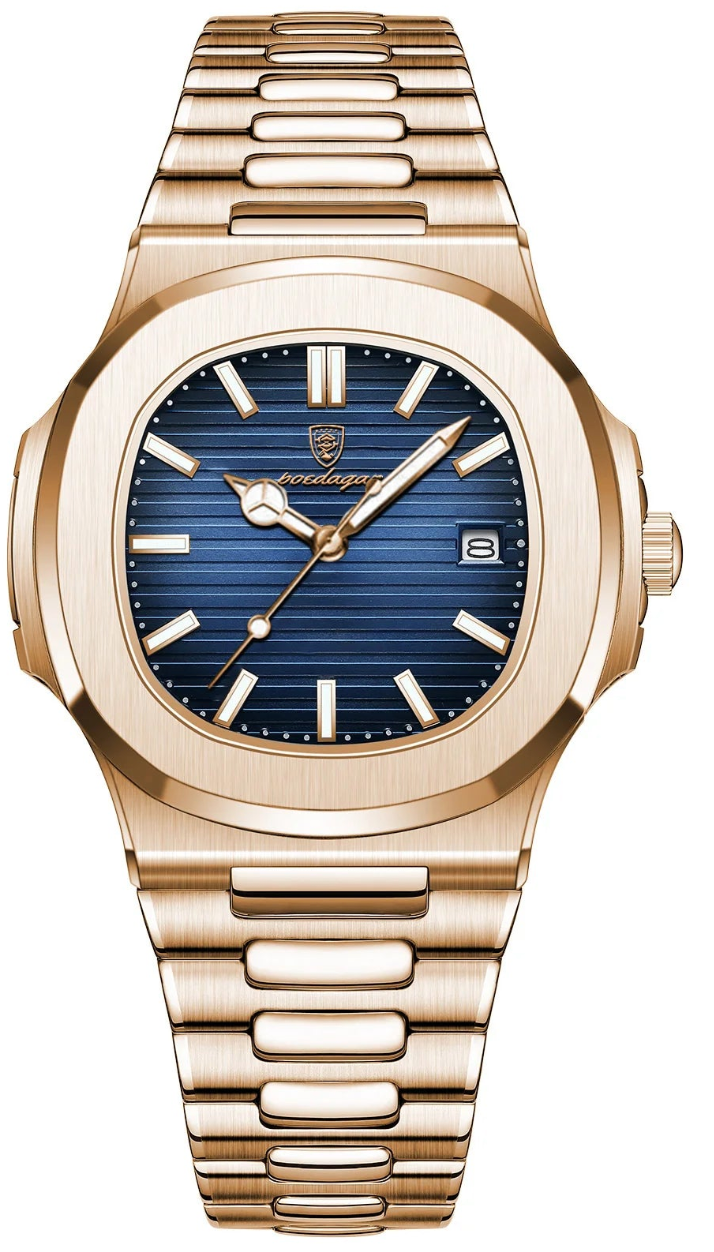 Basel Square Quartz – Herren Edelstahluhr