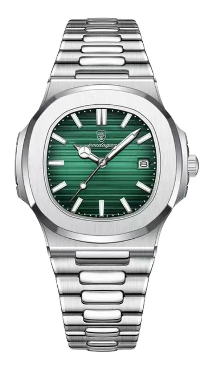 Basel Square Quartz – Herren Edelstahluhr