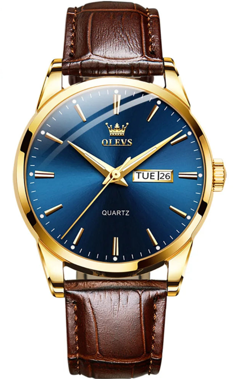 Marseille Classic Quartz – Herren Lederarmbanduhr