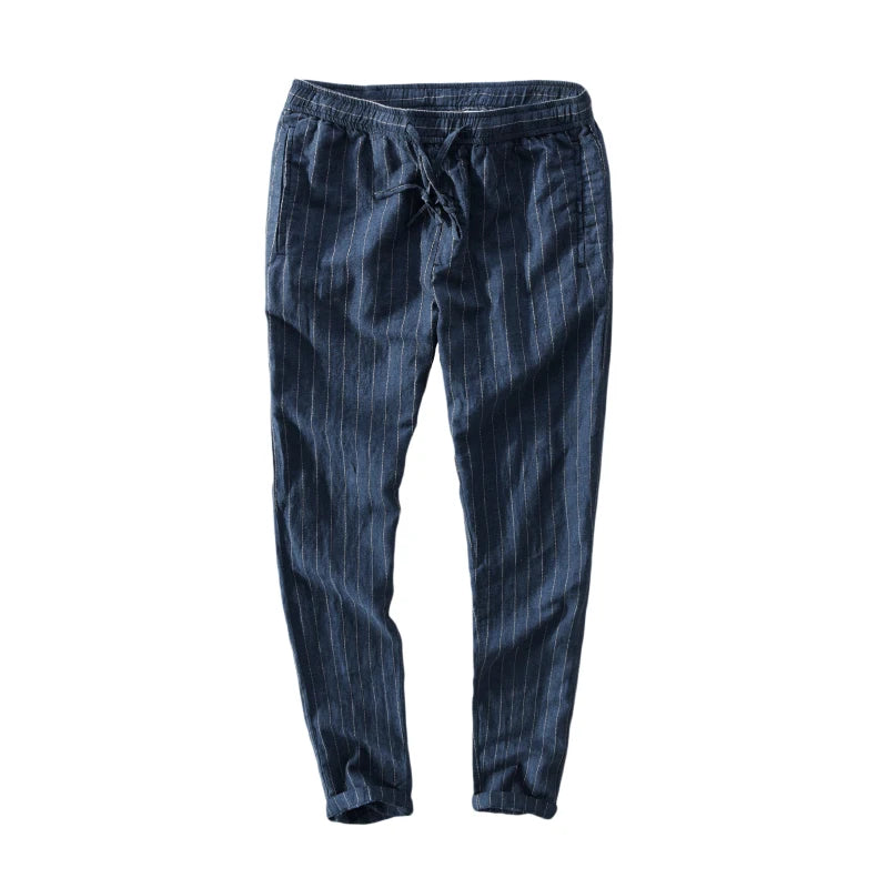 Santorini Linen Stripe Pants – Herren Leinenhose