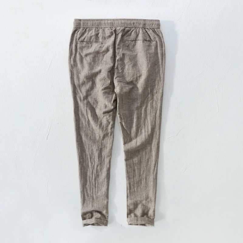 Santorini Linen Stripe Pants – Herren Leinenhose