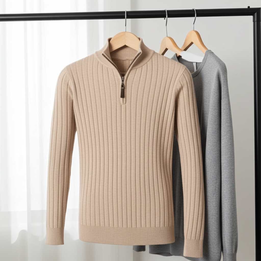 Innsbruck Wool Half-Zip – Herren Winterpullover