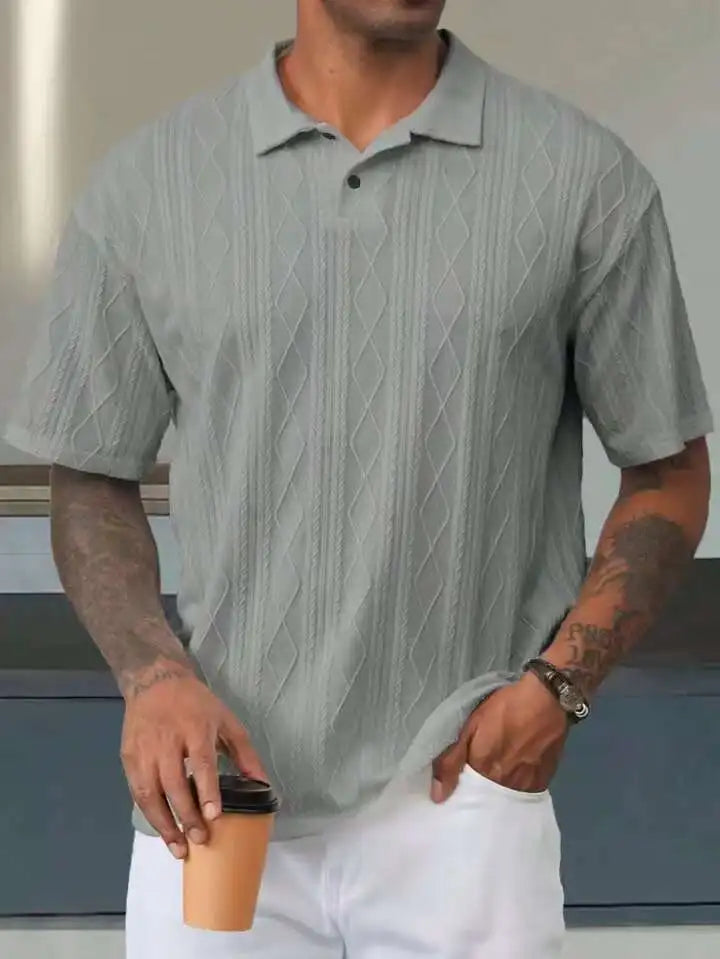 Siena Retro Knit Polo – Herren Kurzarmshirt