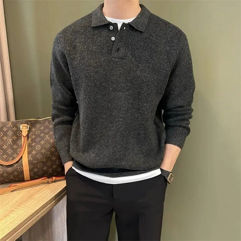 Osaka Knit Polo – Herren Strickpullover