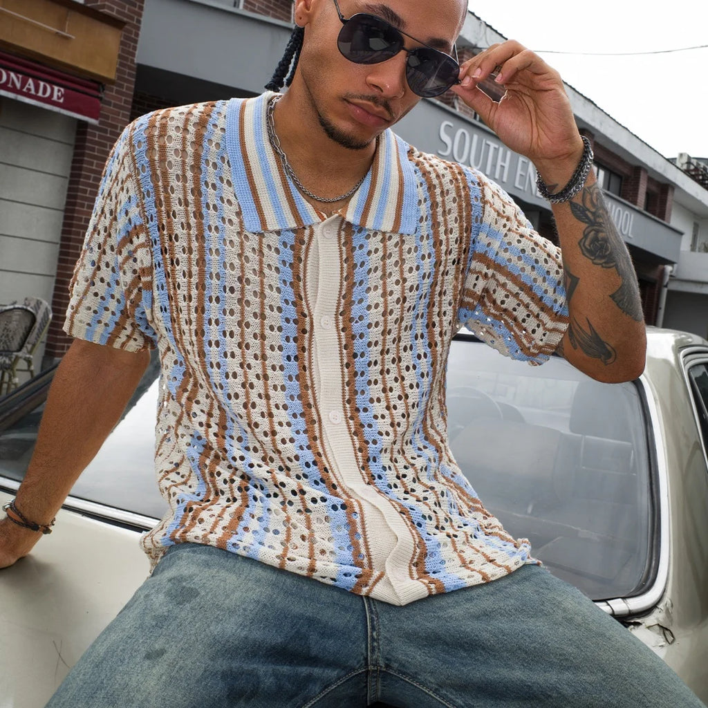 Porto Summer Knit Polo – Herren Kurzarmshirt