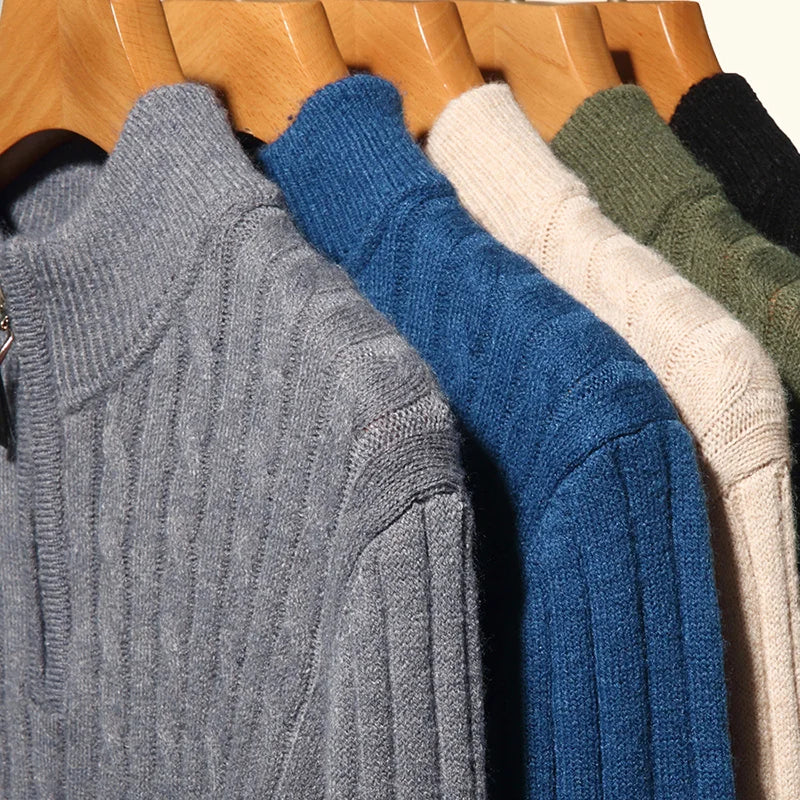 Innsbruck Wool Half-Zip – Herren Winterpullover