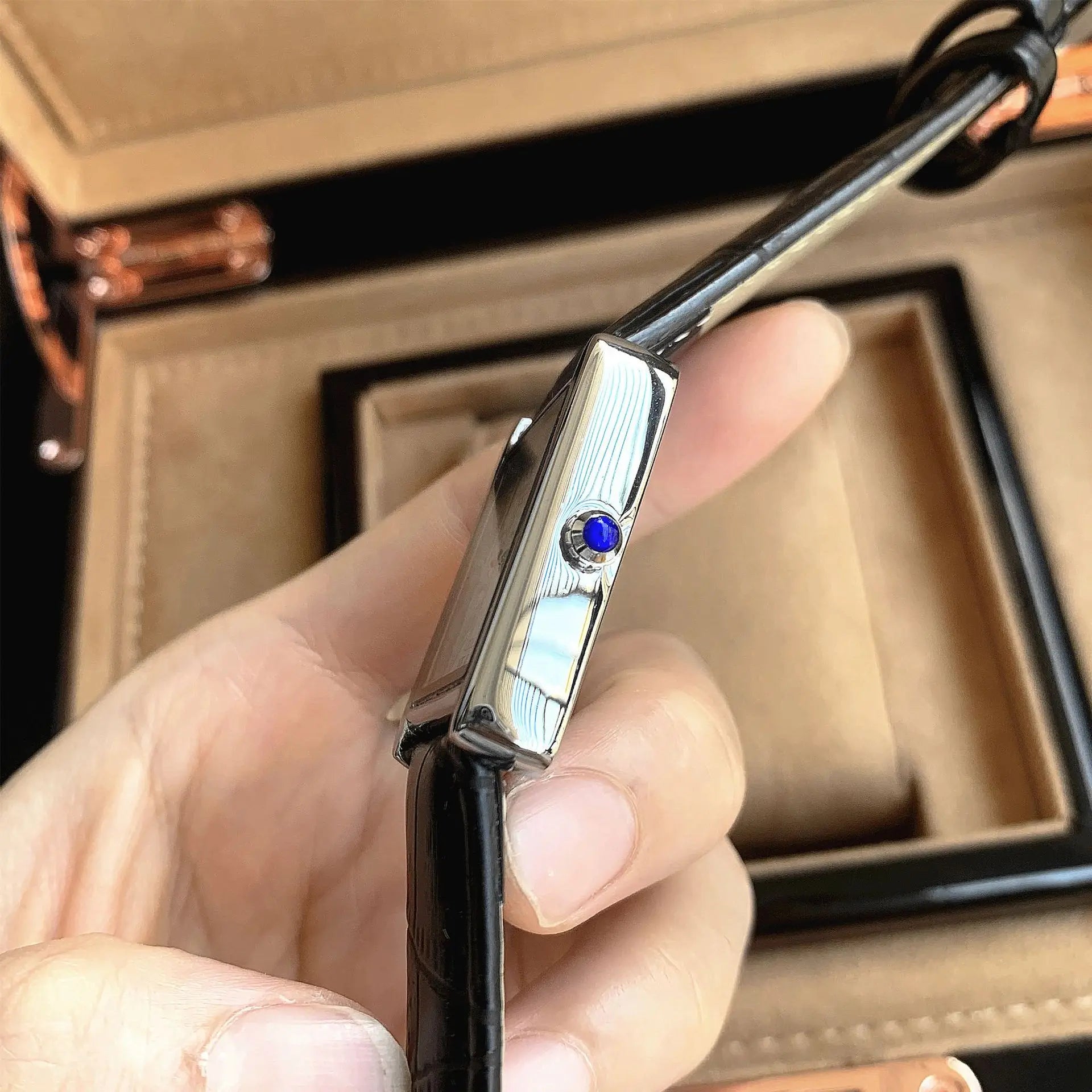 Oxford Classic Calendar – Herren Lederarmbanduhr