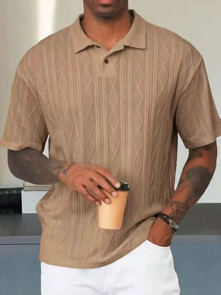 Siena Retro Knit Polo – Herren Kurzarmshirt