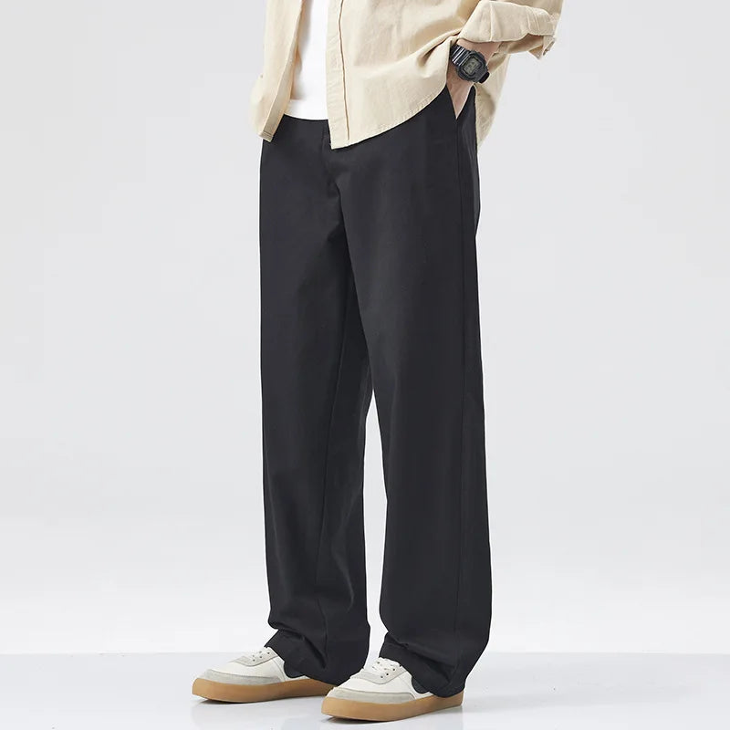 Turin Cotton Straight Pants – Herren Baumwollhose