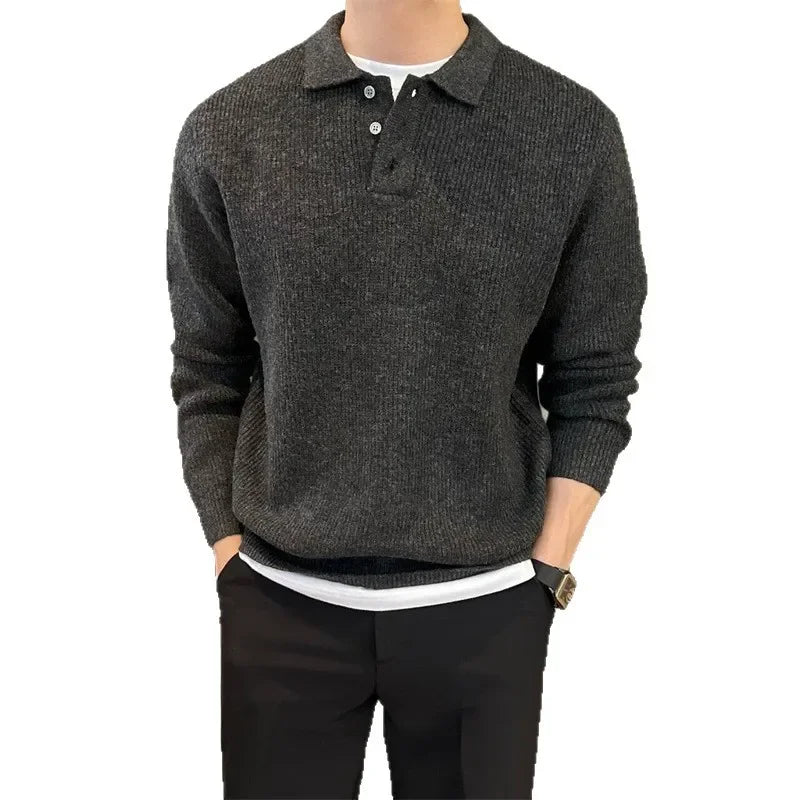 Osaka Knit Polo – Herren Strickpullover