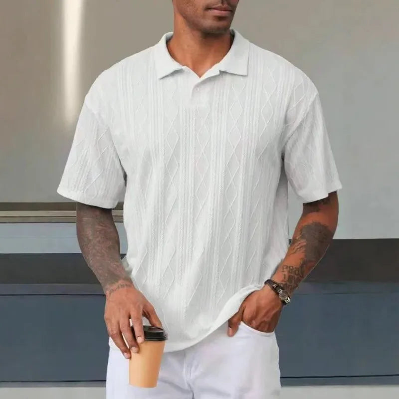 Siena Retro Knit Polo – Herren Kurzarmshirt