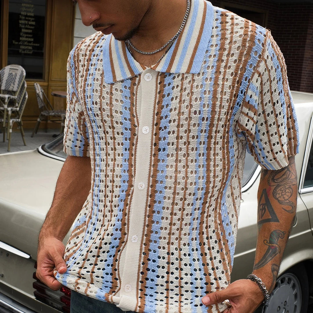 Porto Summer Knit Polo – Herren Kurzarmshirt