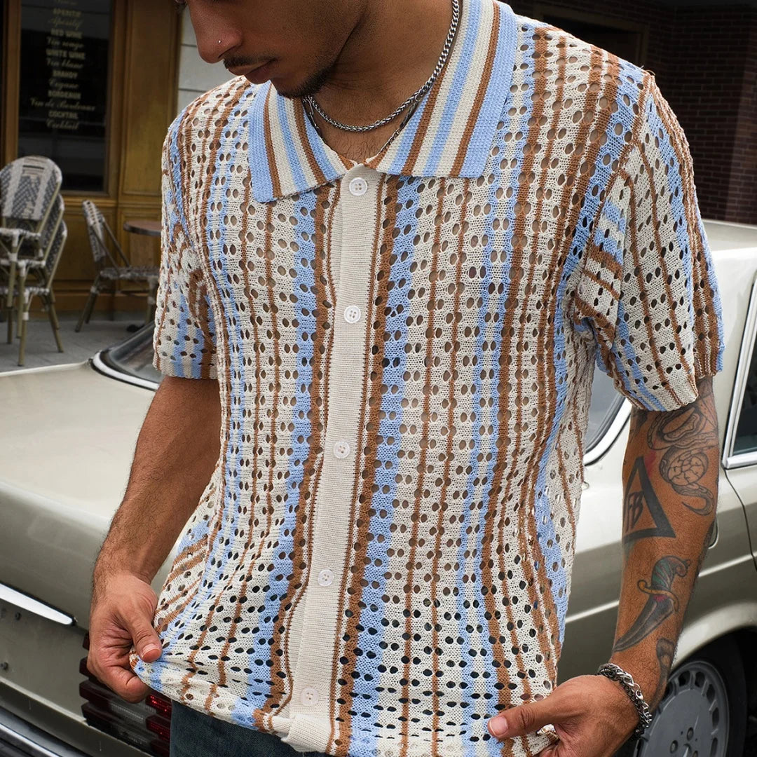 Porto Summer Knit Polo – Herren Kurzarmshirt