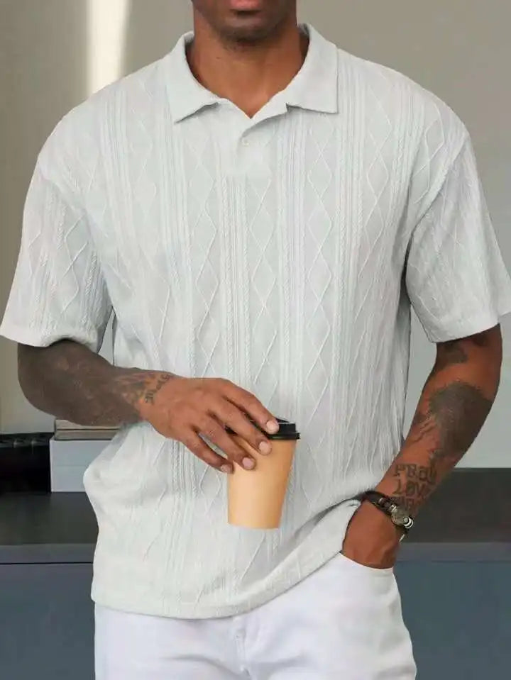 Siena Retro Knit Polo – Herren Kurzarmshirt