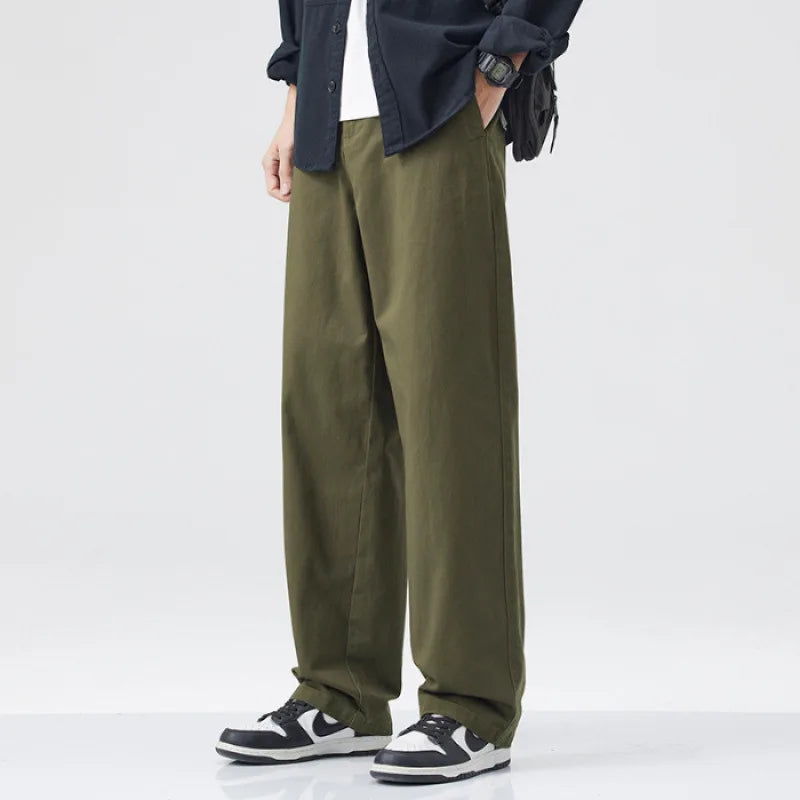 Turin Cotton Straight Pants – Herren Baumwollhose