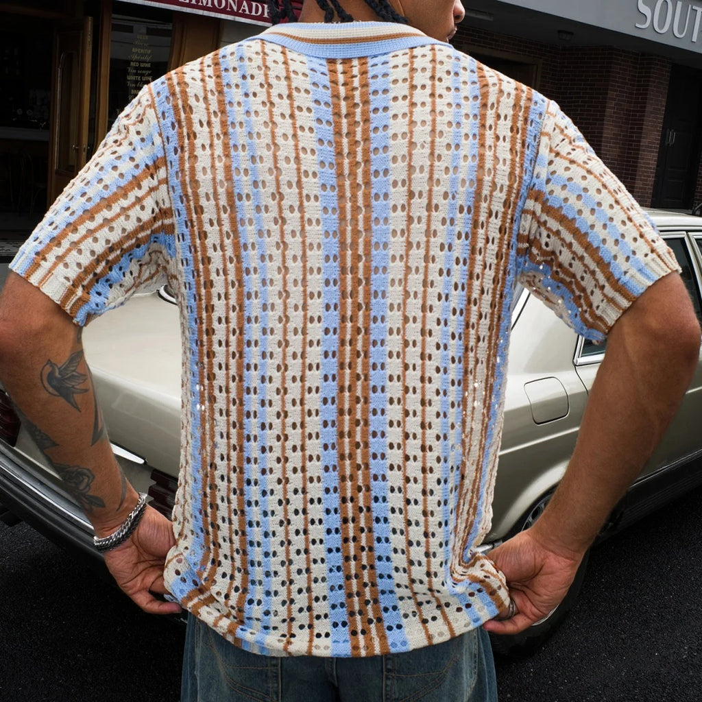 Porto Summer Knit Polo – Herren Kurzarmshirt